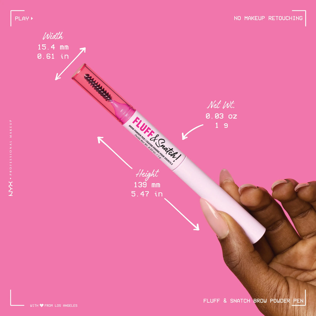 [NEW & EXCLUSIVE] Fluff & Snatch Brow Powder Pen, 24H Wear, Cream To Powder Eyebrow, Transfer-Resistant Formula, NYX Professional Makeup