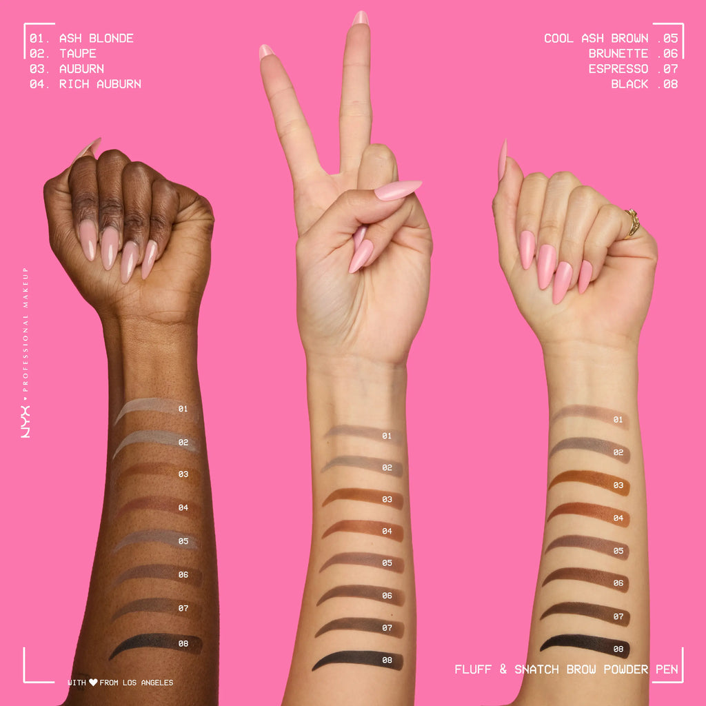 [NEW & EXCLUSIVE] Fluff & Snatch Brow Powder Pen, 24H Wear, Cream To Powder Eyebrow, Transfer-Resistant Formula, NYX Professional Makeup